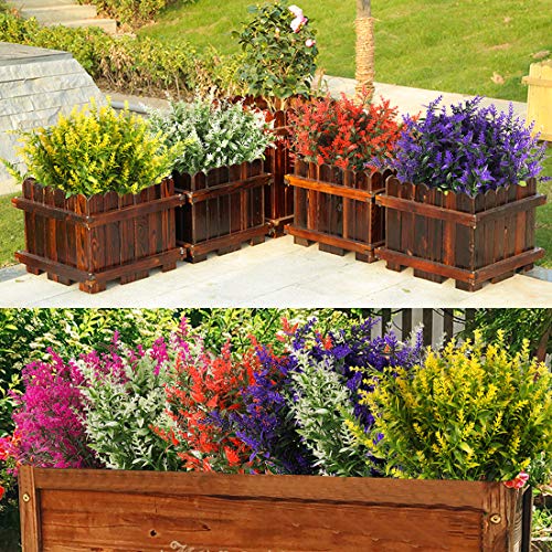 UV Resistant Artificial Lavender Shrubs for Home Garden