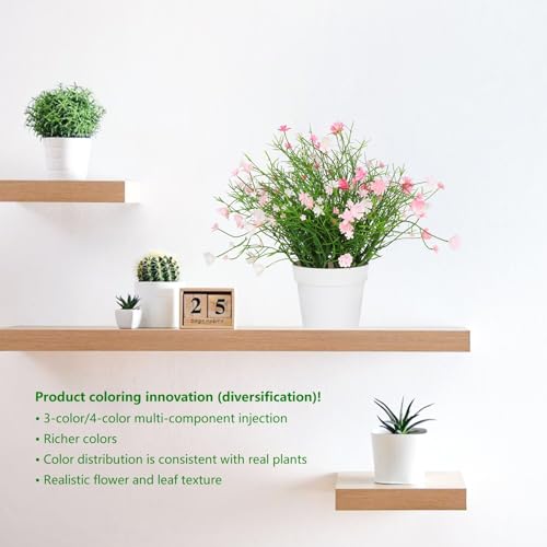 Blafrozzing Artificial Potted Pink Flowers for Indoor Decor