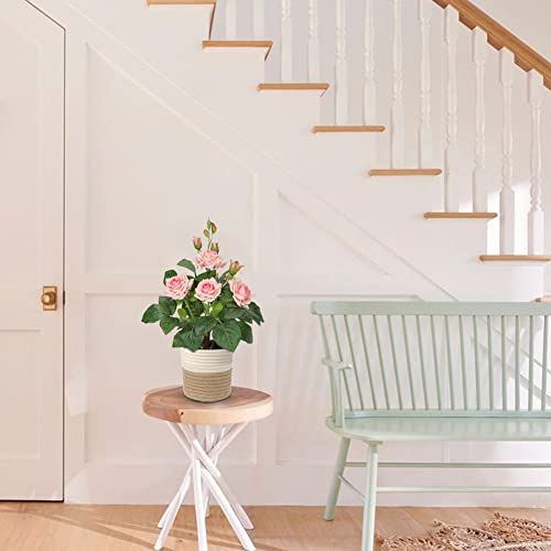 Pink Rose Artificial Flower Arrangement with Vase 15