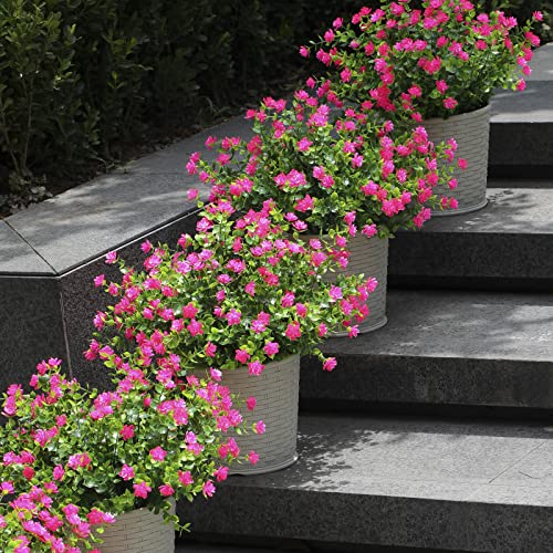 Set of 4 UV Resistant Fake Plants for Home