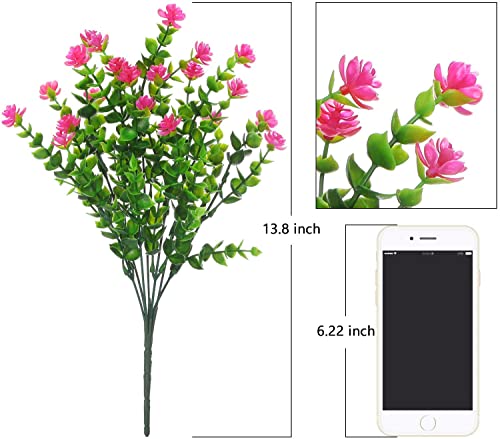 Set of 4 UV Resistant Fake Plants for Home