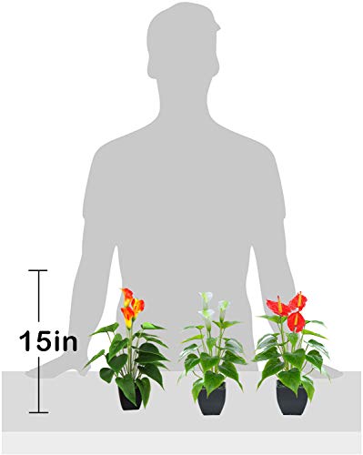 White Calla Lily Faux Potted Plant for Indoor/Outdoor Decor