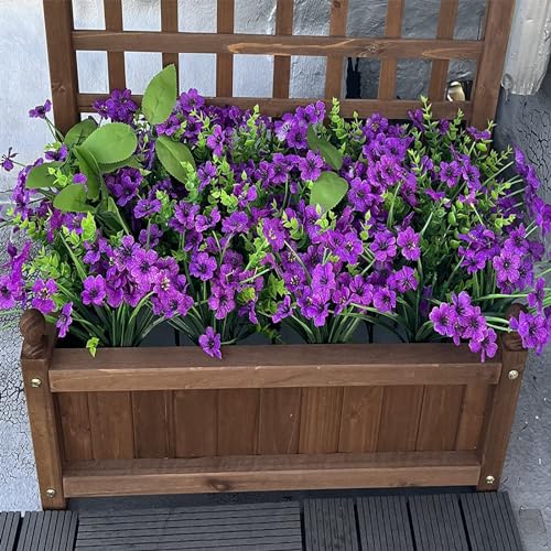 UV Resistant Purple Silk Artificial Flower Bundles - 20