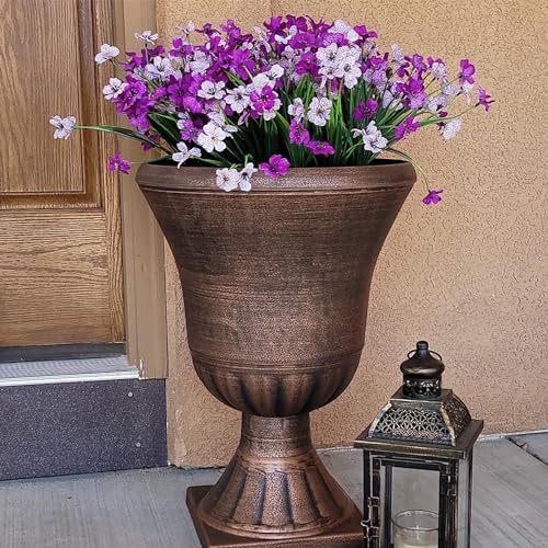 UV Resistant Purple Silk Artificial Flower Bundles - 20