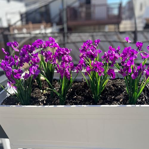 UV Resistant Purple Silk Artificial Flower Bundles - 20