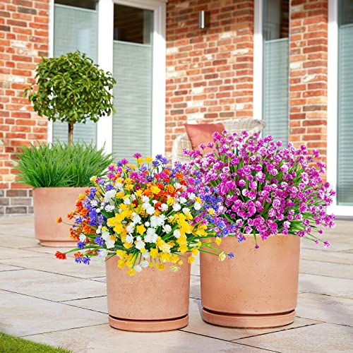 24 Bundles UV Resistant Artificial Boston Fern Greenery