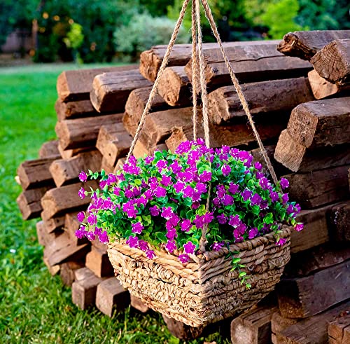 UV Resistant Artificial Flowers - 12 PCS Faux Plants