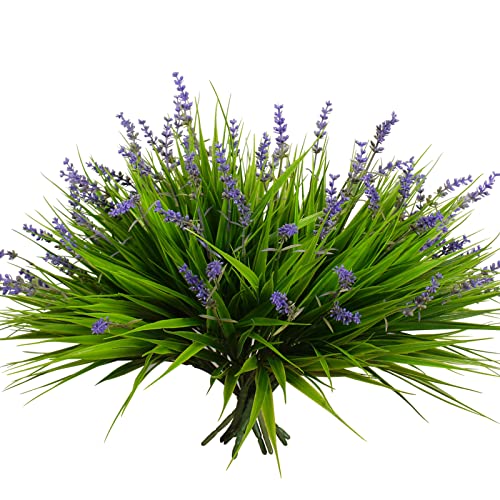 Outdoor Fake Monkey Grass Bundles with UV Resistant Flowers