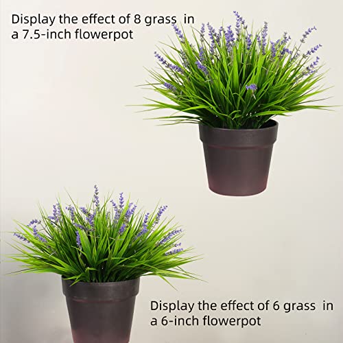 Outdoor Fake Monkey Grass Bundles with UV Resistant Flowers