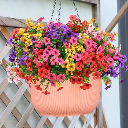 20 Bundles UV Resistant Silk Flowers for Outdoor Decor