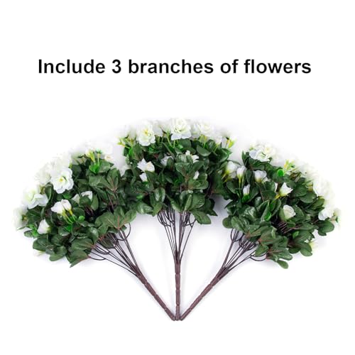 Faux Camellia Outdoor Flowers for Spring/Summer Decoration, UV Resistant