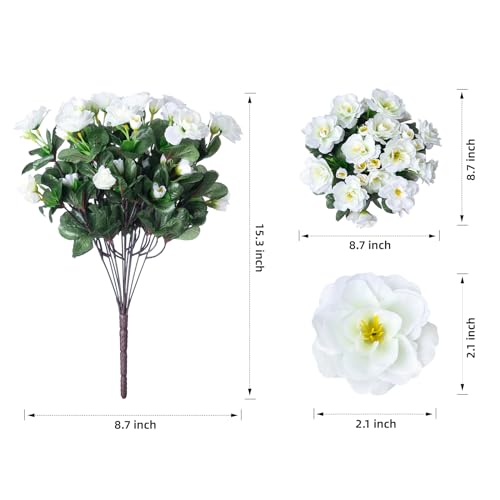 Faux Camellia Outdoor Flowers for Spring/Summer Decoration, UV Resistant