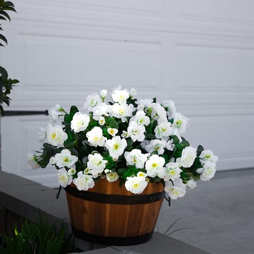 Faux Camellia Outdoor Flowers for Spring/Summer Decoration, UV Resistant