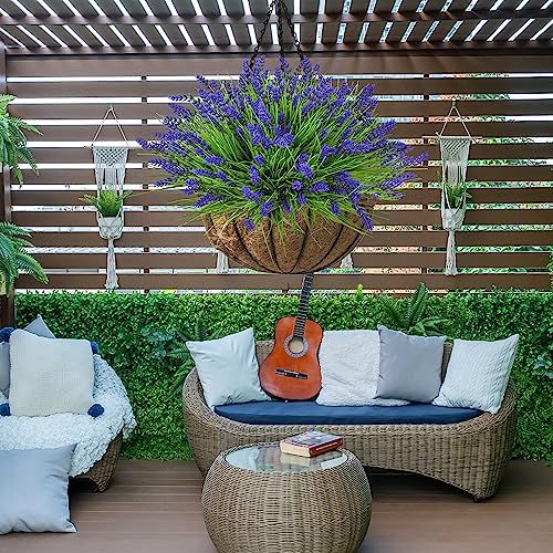 UV Resistant Lavender Outdoor Artificial Flowers 20 Bundles
