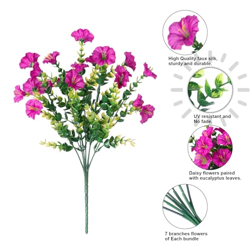 Faux Morning Glory Plants for Beautiful Outdoor Decor,12 Bundles