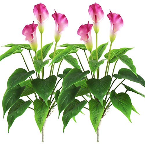 Purple Silk Calla Lily Plant for Indoor Outdoor Decor