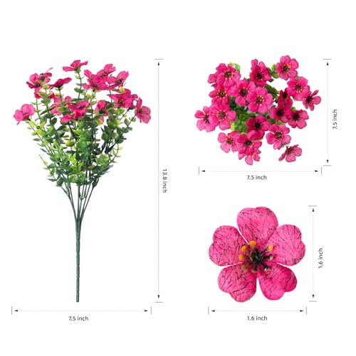 12 Bundles Realistic Daisy Fake Silk Flower Plants