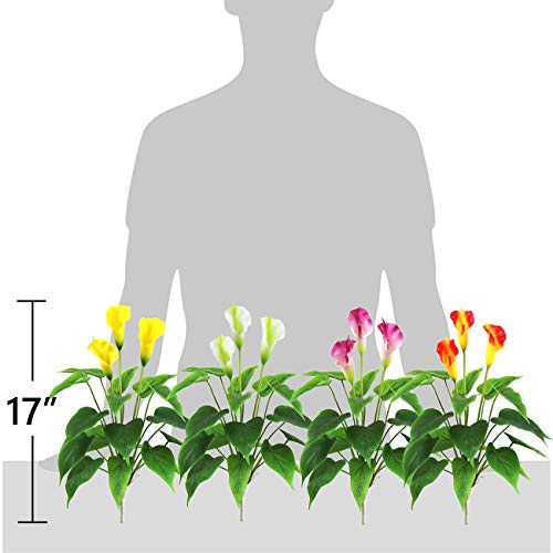 Purple Silk Calla Lily Plant for Indoor Outdoor Decor