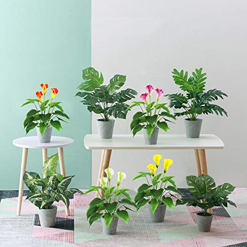 Purple Silk Calla Lily Plant for Indoor Outdoor Decor