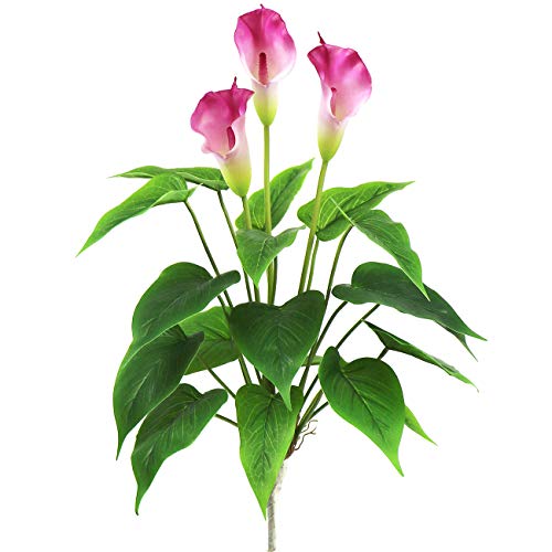 Purple Silk Calla Lily Plant for Indoor Outdoor Decor