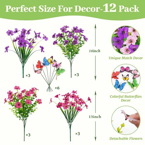 UV Resistant Artificial Flowers for Indoor & Outdoor Decor