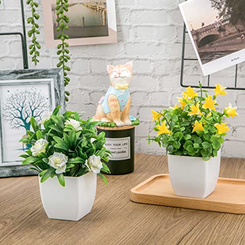 Der Rose 2 Packs Mini Artificial Plants