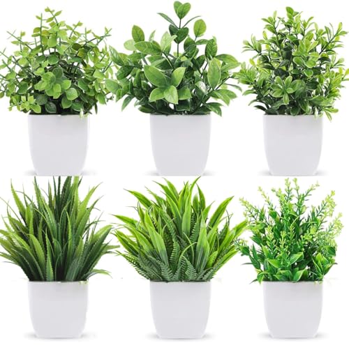 Mini Artificial Potted Plants Set for Desk Decor