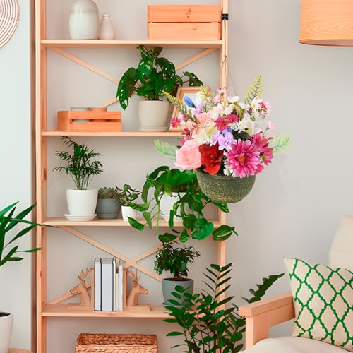 UV Resistant Artificial Hanging Flowers for Indoor & Outdoor