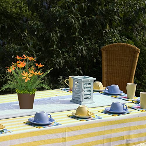 Luxsego Silk Coreopsis Faux Flowers, Potted Floral Decor