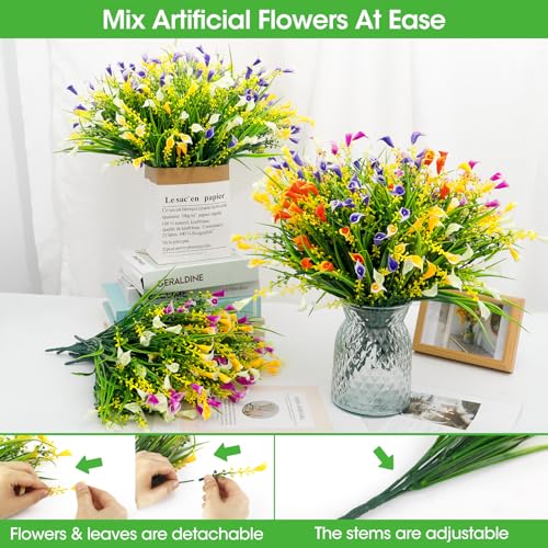 Ouddy Decor: 20 Bundles UV Resistant Fake Calla Lily