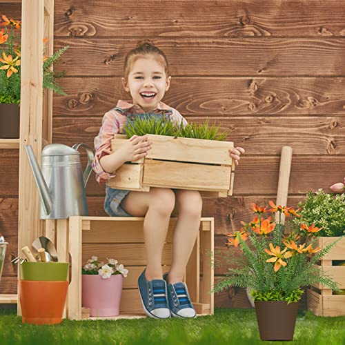 Luxsego Silk Coreopsis Faux Flowers, Potted Floral Decor