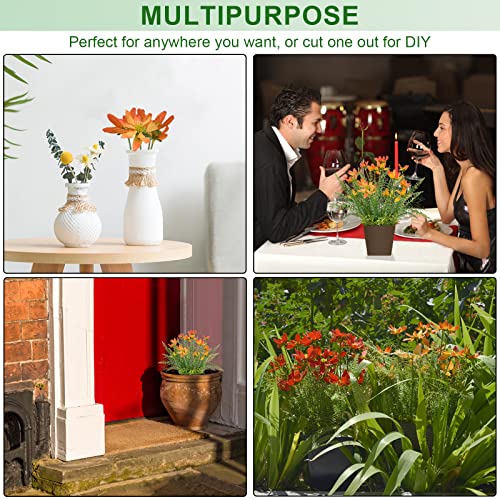 Luxsego Silk Coreopsis Faux Flowers, Potted Floral Decor