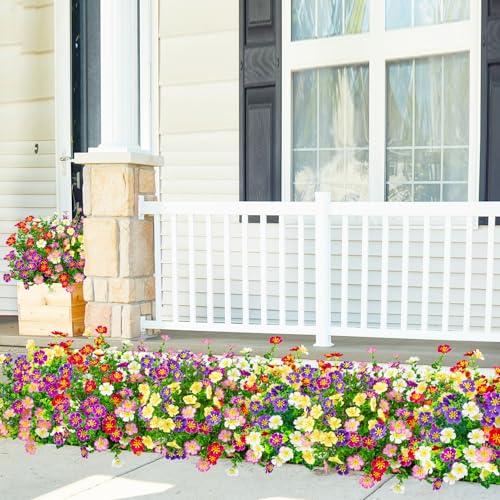 Ouddy Decor Artificial Flowers and Greenery Bundle, Mixed Color