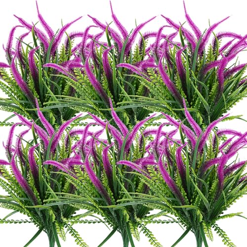 UV Resistant Faux Red Setaria Outdoor Artificial Flowers