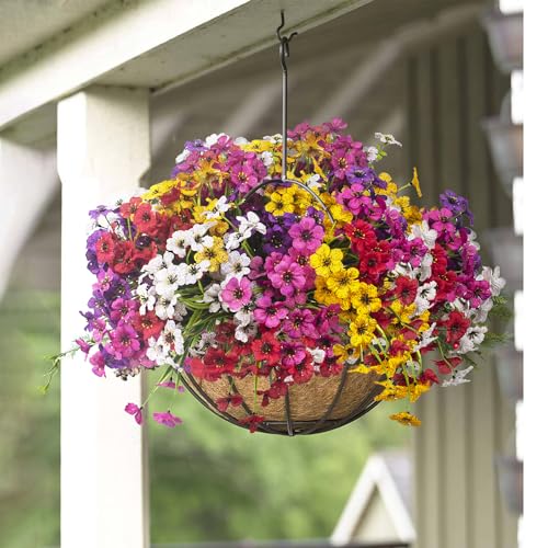 20 Bundles UV Resistant Artificial Flowers for Indoor & Outdoor
