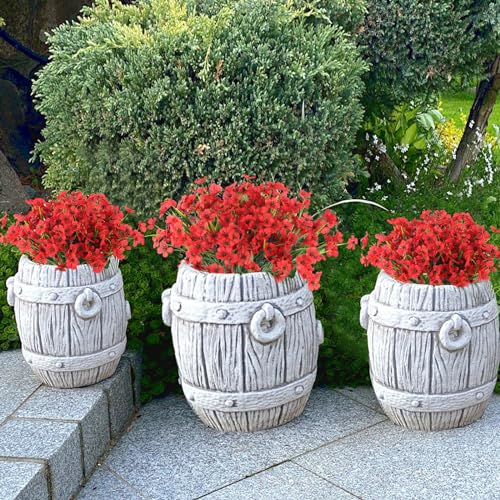 Hananona 14 Bundles UV Resistant Red Artificial Flowers