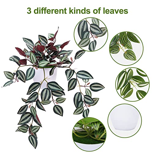 CEWOR Realistic Artificial Hanging Plants Set of 3