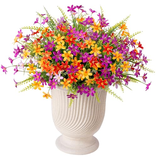Purple Yellow Fake Daisy Eucalyptus Outdoor Plants Arrangements