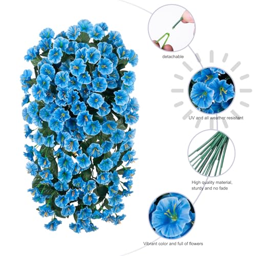 2PCS UV Resistant Silk Morning Glory Hanging Plants