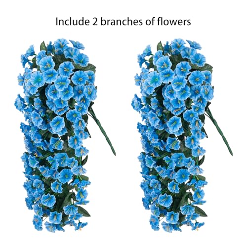 2PCS UV Resistant Silk Morning Glory Hanging Plants