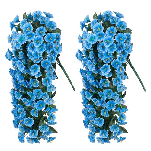 2PCS UV Resistant Silk Morning Glory Hanging Plants