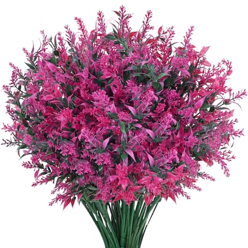 Fuchsia Artificial Lavender Flowers for Indoor & Outdoor Decor