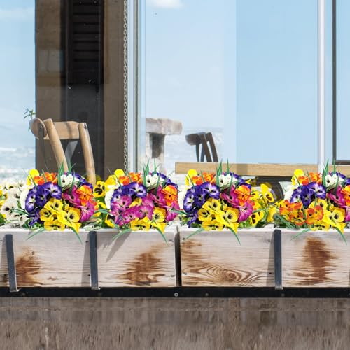 10 Bundles UV Resistant Pansy Flowers for Indoor/Outdoor Décor
