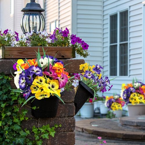 10 Bundles UV Resistant Pansy Flowers for Indoor/Outdoor Décor
