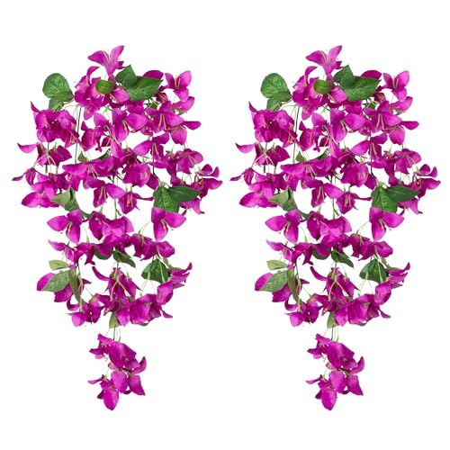 UV Resistant Faux Bougainvillea Flowers, 2PCS for Indoor/Outdoor