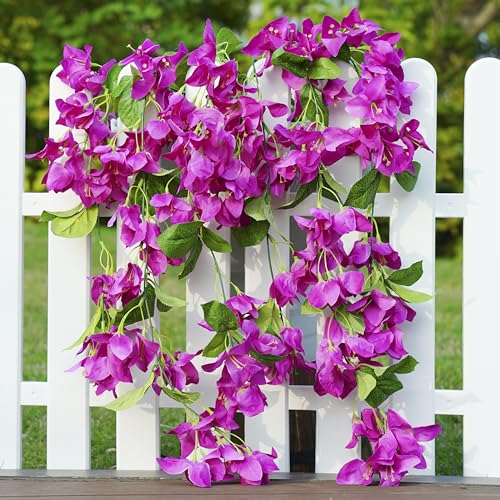 UV Resistant Faux Bougainvillea Flowers, 2PCS for Indoor/Outdoor