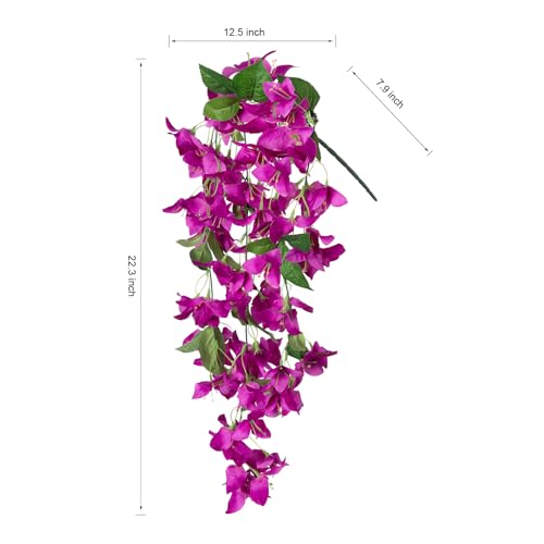 UV Resistant Faux Bougainvillea Flowers, 2PCS for Indoor/Outdoor