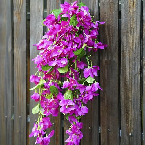 UV Resistant Faux Bougainvillea Flowers, 2PCS for Indoor/Outdoor