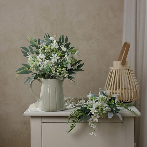 FOTEEWL 70-Piece Artificial Greenery Stems Box Set