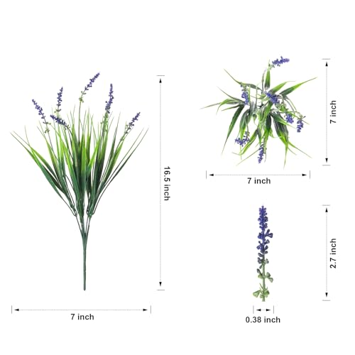 12 Bundles Artificial Faux Flowers for Outdoor Home Decor